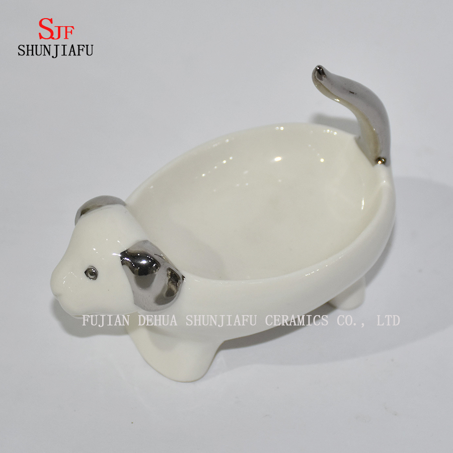 Animal Dog /Pig Shape, Home Bathroom Ceramic Soap Case Holder