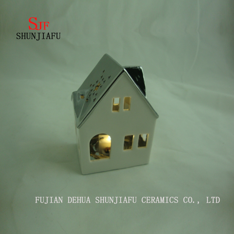 Small House Ceramic Candle Holders/B