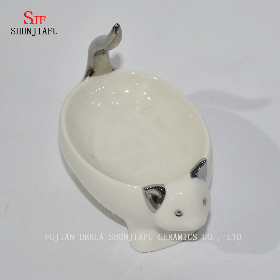 Elephant Shape Ceramic Bathtub Soap Dish /Plate