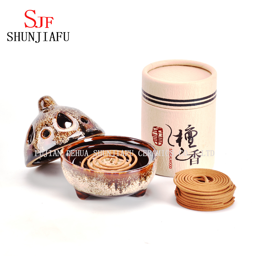 Round Terracotta Mosquito Coil Holder