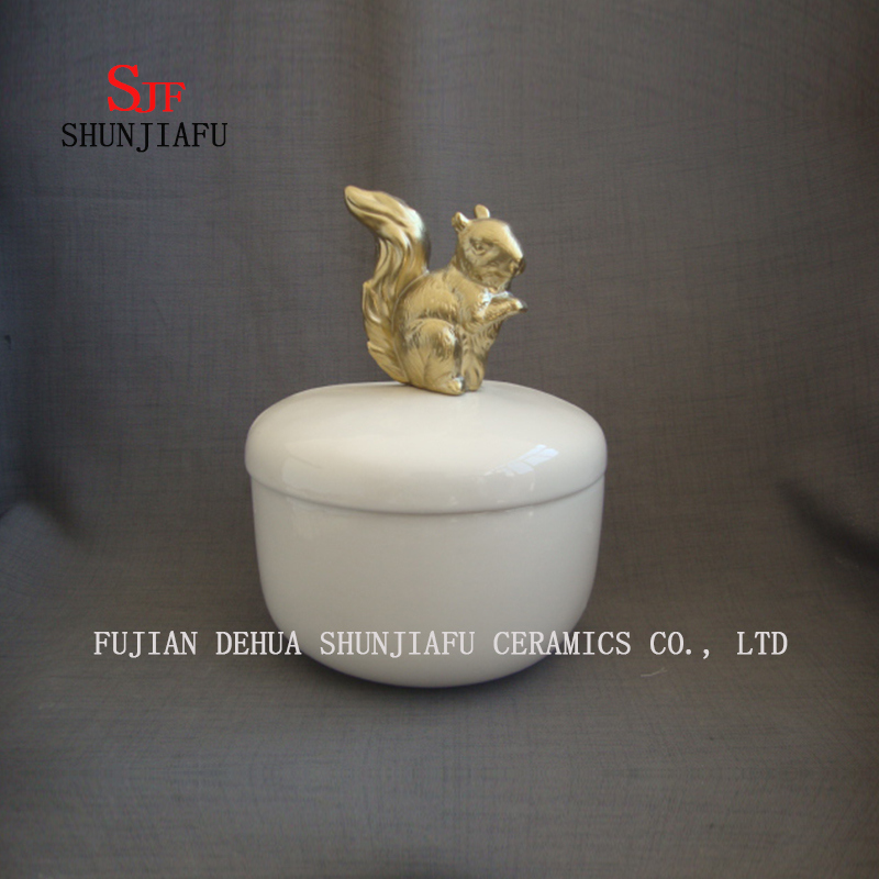 The Squirrel Jewelry Box, Ceramic Trinket Keepsake Box
