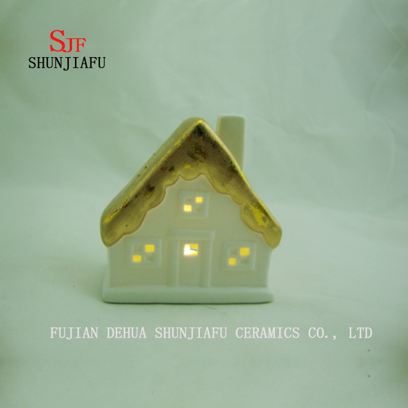 Small House Candlesticks Light House - Ceramic Candle Holder - I
