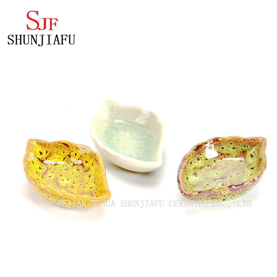 Square Food Tasting Set Ceramic Dishes with Tray