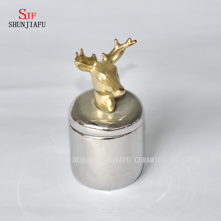 Antelope Shape Ceramic Box, Jewellery Box