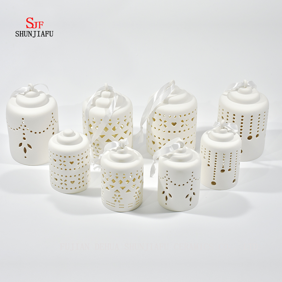 Ceramic Tealight Holder Candleholder Candle Holder for Tea Lights Carved by Machine/C