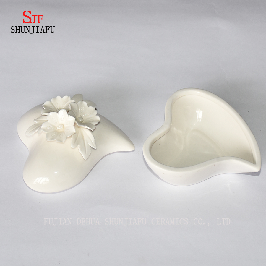 Love Shape Jewelry Organizer, Ceramic Jewelry Box