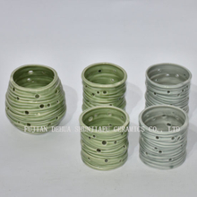 Ceramic Candles Holders for Daily Decoration Green
