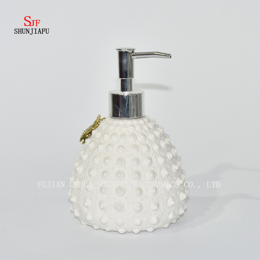 3piece White Ceramic Bathroom Accessory Set /, Tumbler, Soap Dish & Dispenser