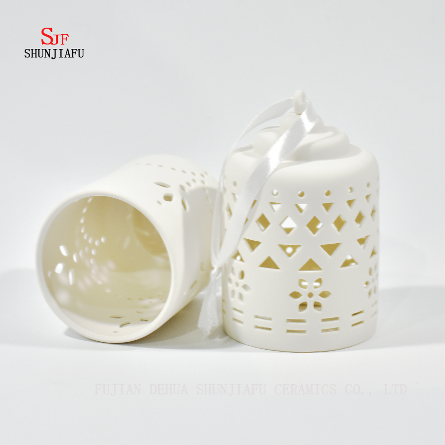 Ceramic Tealight Holder Candleholder Candle Holder for Tea Lights Carved by Machine/C