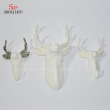 White Ceramic Taxidermy Deer Head Wall Decoration
