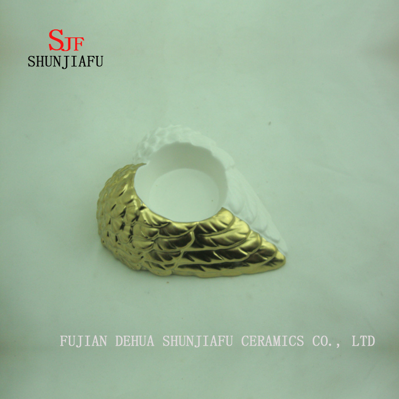 Angel Wings Candle Holder Ornament Birthday Christmas Gift, Ceramic Holders