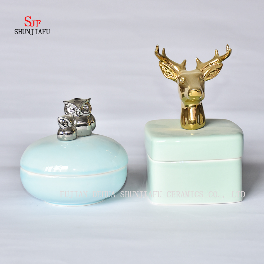 Animal Shape; Ceramic Box, Jewellery Box
