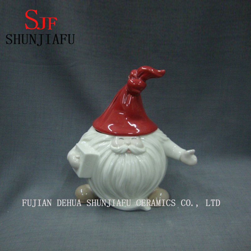 Ceramic Lovely Santa Claus Jar or Family Christmas Decorations