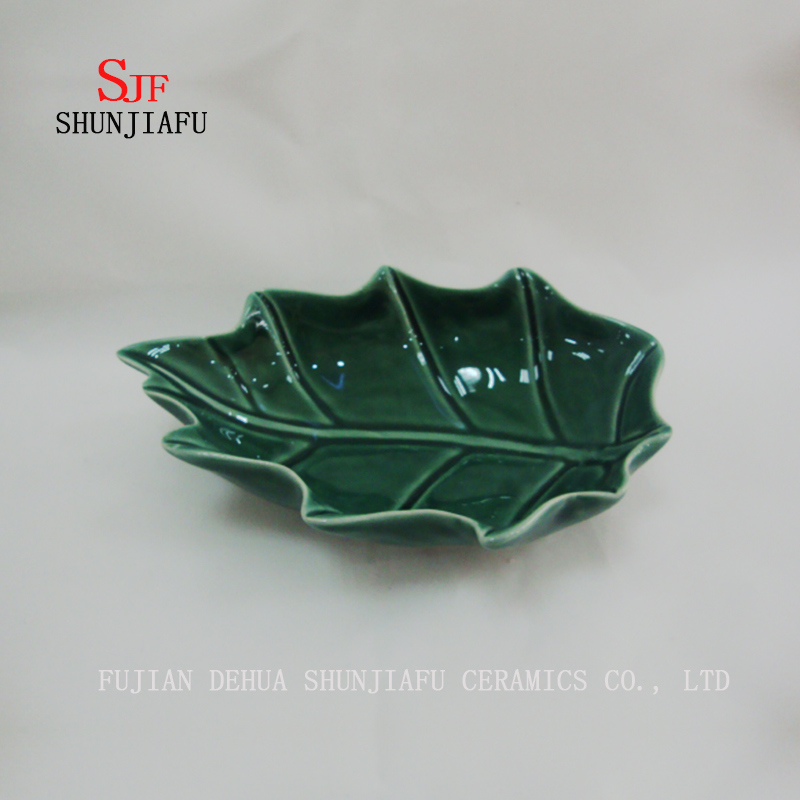 Leaf Ceramic Dish Aspen Different Color and Sizes Leaves, Dinner Dish