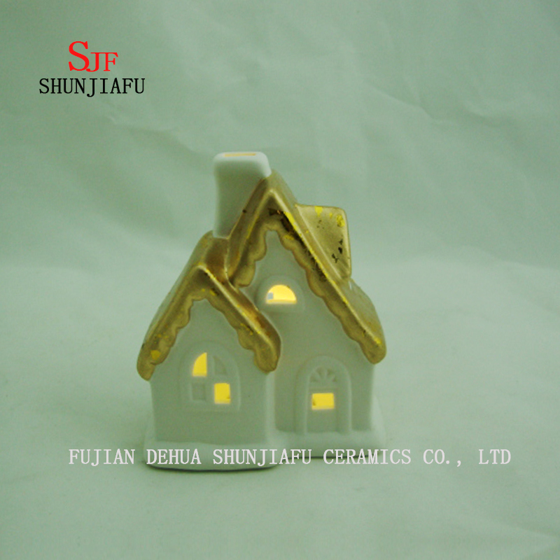Small House Candlesticks Light House - Ceramic Candle Holder - E