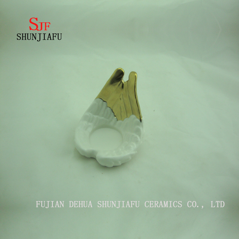 Angel Wings Candle Holder Ornament Birthday Christmas Gift, Ceramic Holders