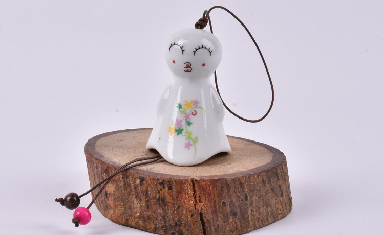 Lovely Japanese Sunny Dolls Garden Chimes Ceramic Wind Bells (Style may Vary)