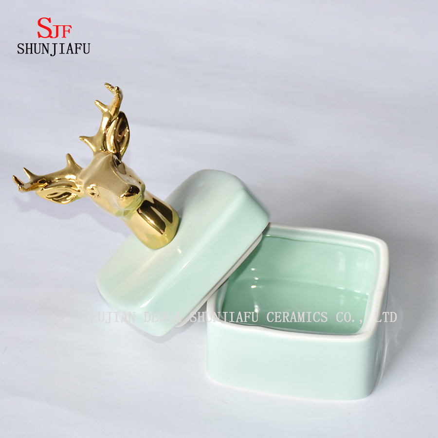 Animal Shape; Ceramic Box, Jewellery Box
