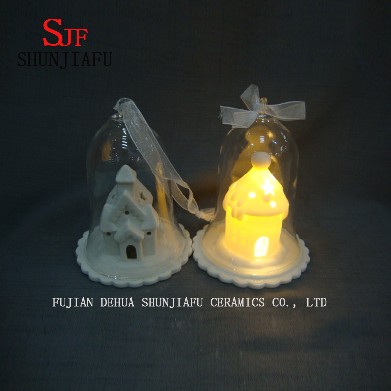 World Christmas Apothecary Inspired Glass Dome Ornament Cover - Ceramic