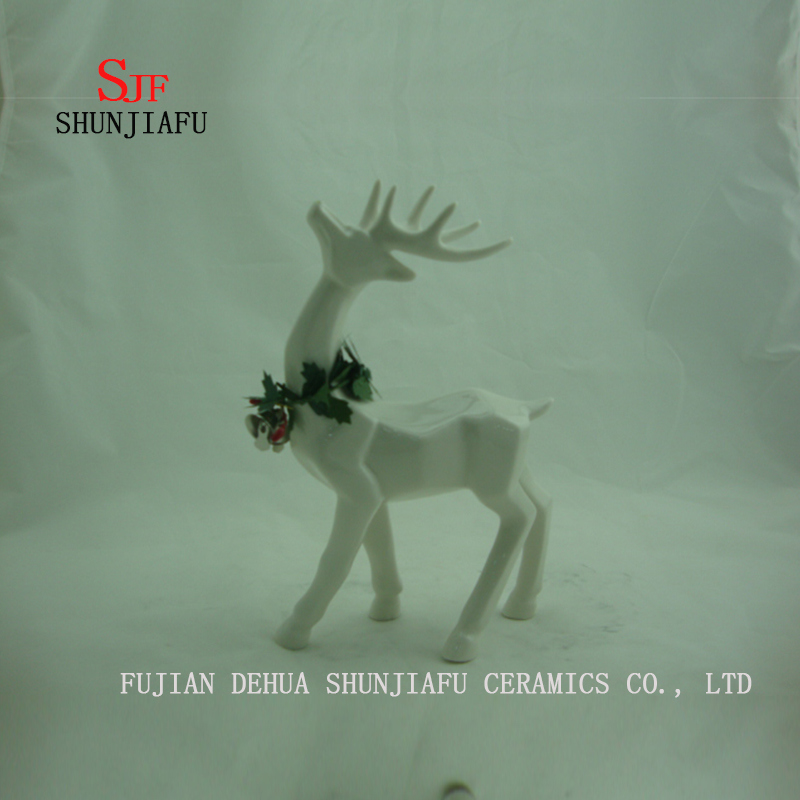Ceramic Stand Deer Shape Desktop Decoration, Holiday Gift/a