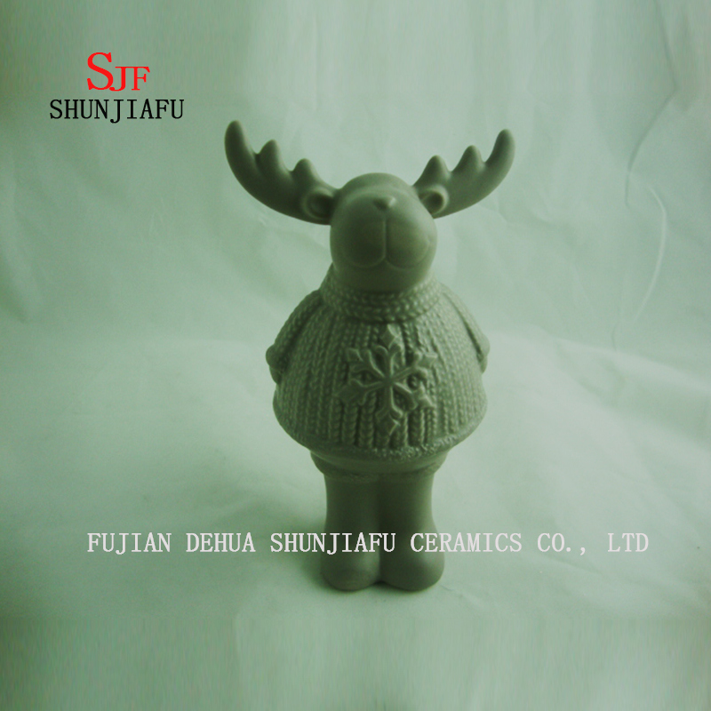 Grey Deer Creamic Furnishing Articles for Coffee Bar/ Home/Office Decoration, Ceramic Article 3 Size/M