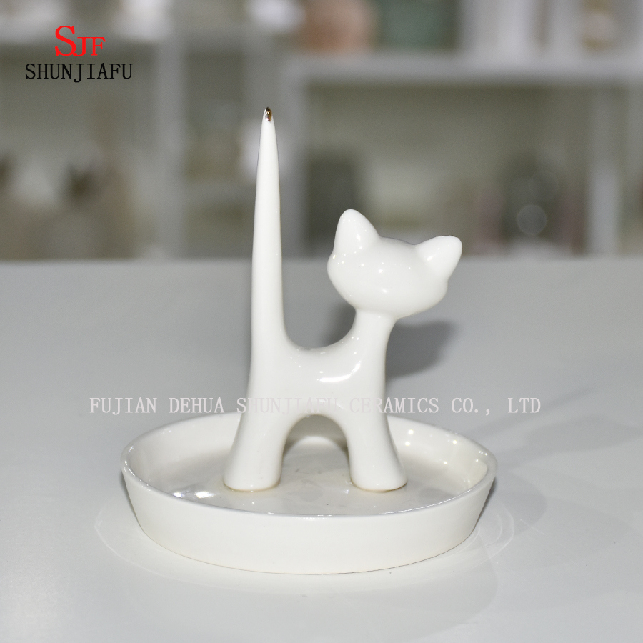 Jewelry Necklace Ring Earring Cat Stand Display Organizer Holder