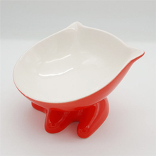 WithHigh Foot Holder Cat Bowl Red Pink Yellow Blue Green Ceramic Cat Bowl And Dog Bowl Ceramic Pet Feeder