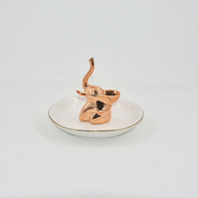 Rose Golden Elephant Style Decor Gift Trinket Tray Ceramic Wedding Ring Holder Jewelry Display Tray