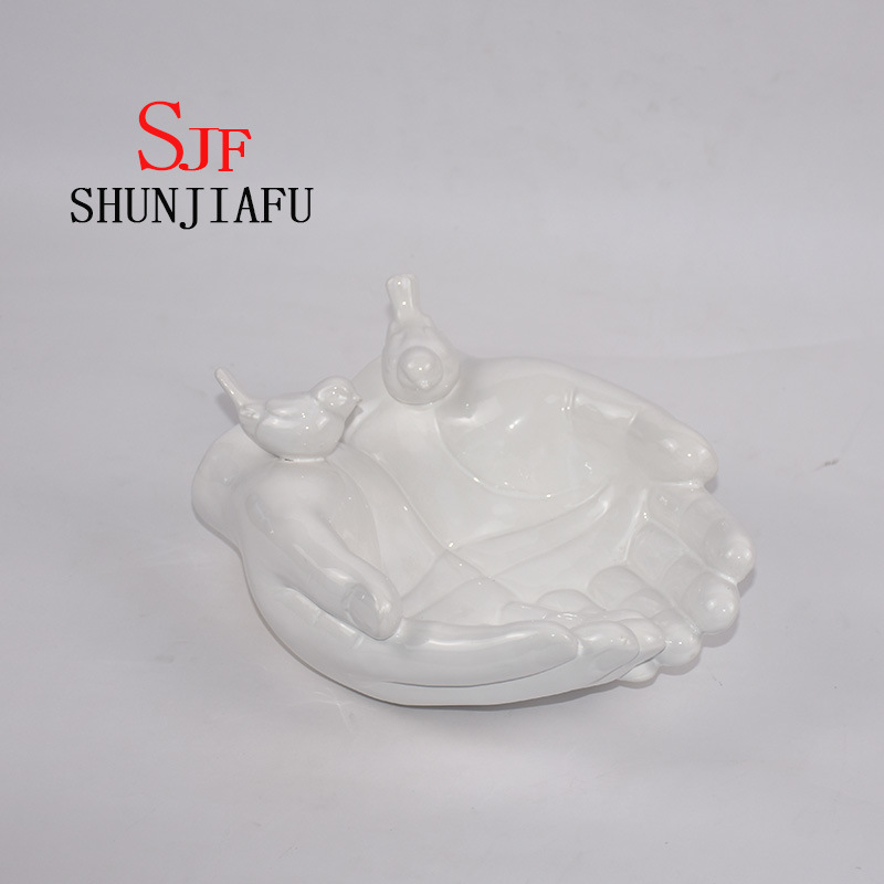 Both Hands Shape Ceramic Decorative Tray for Kitchenware/Home Decoration