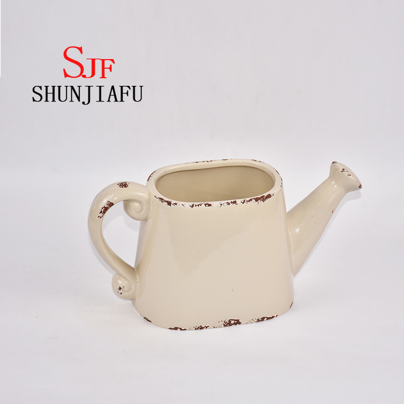 Vintage Decorative Ceramic Plant Mister Pumpkin Watering Can