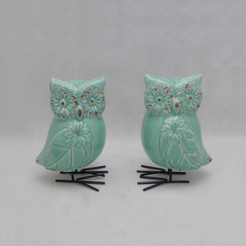 Ceramic Stand Owl Household Furnishing