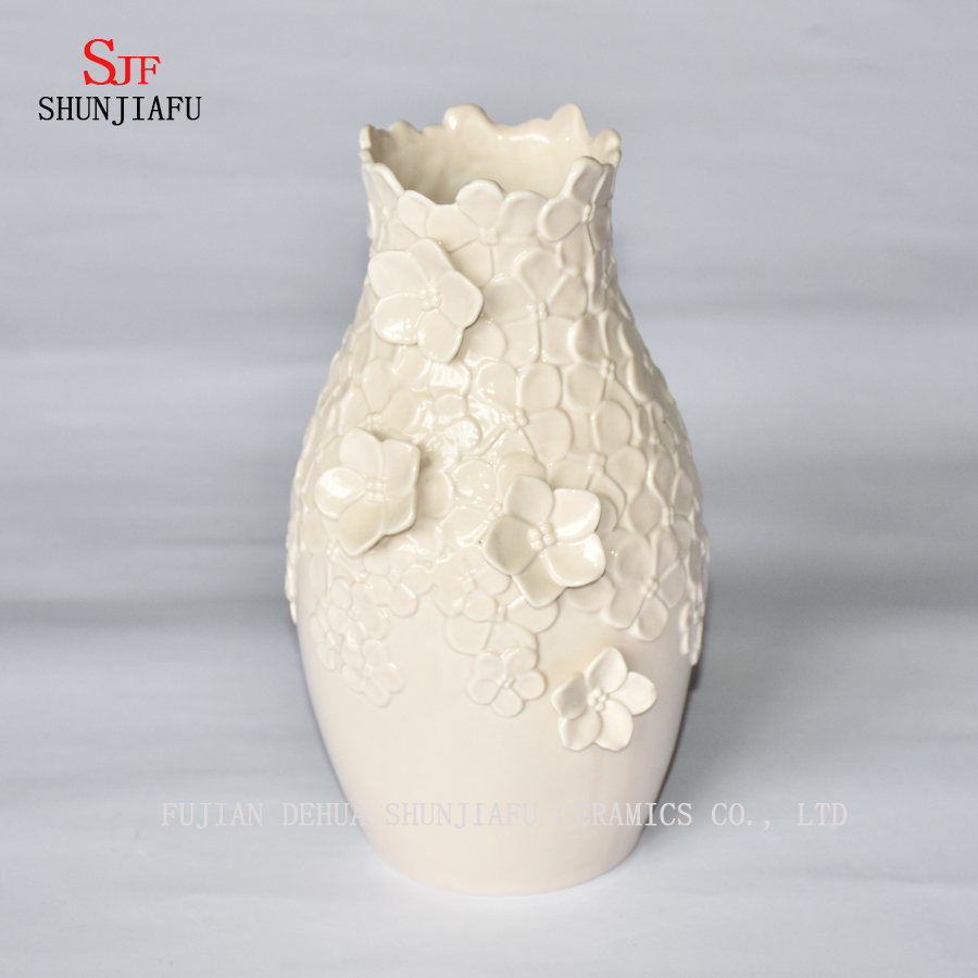Handwork White modern Vase Home Choice Decorative Ceramic Vase, Gifts for Girlfriends, Moms, Birthdays and Weddings