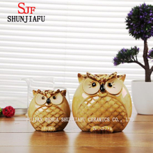2 PCS/Set Small Owl Ceramic Craft Decoration