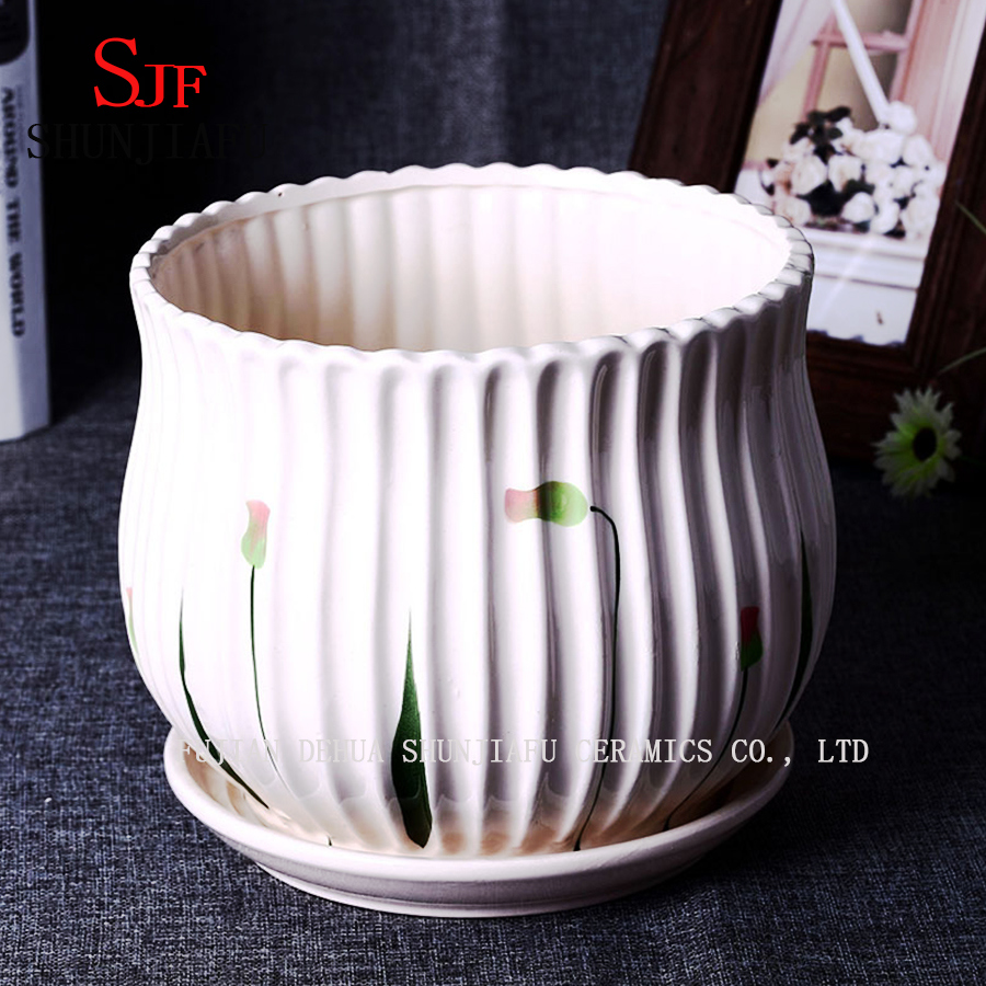 Generous Planter Modern Ceramic Flowerpot