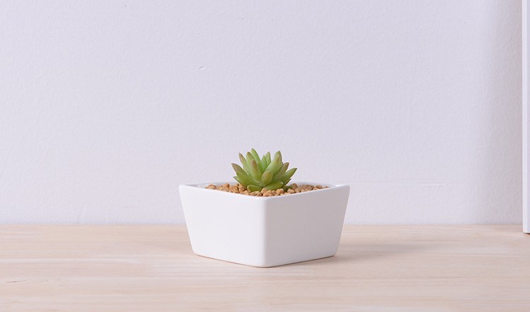 Desktop Ceramic Triangle Combined Flowerpot