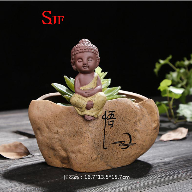 Cute Little Buddha Succulent Flowerpot Container Gardens