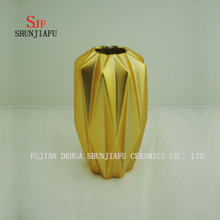 New Creative Electroplating Porcelain Ceramic Vase with Gold Ornaments Crafts Large