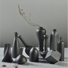 Ceramic Black Vase Household Adornment Furnishing Articles
