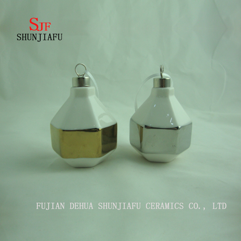 christmas Ornaments Festival Party Gifts Tree/Window Hanging Decor, Electroplating Ceramic/D