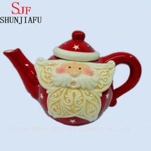 Christmas Snowman Tea Pot, Red