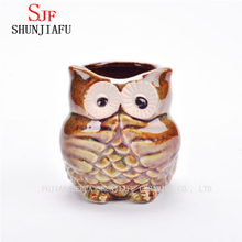 Ceramic Cartoon Owl Planter Flowerpot