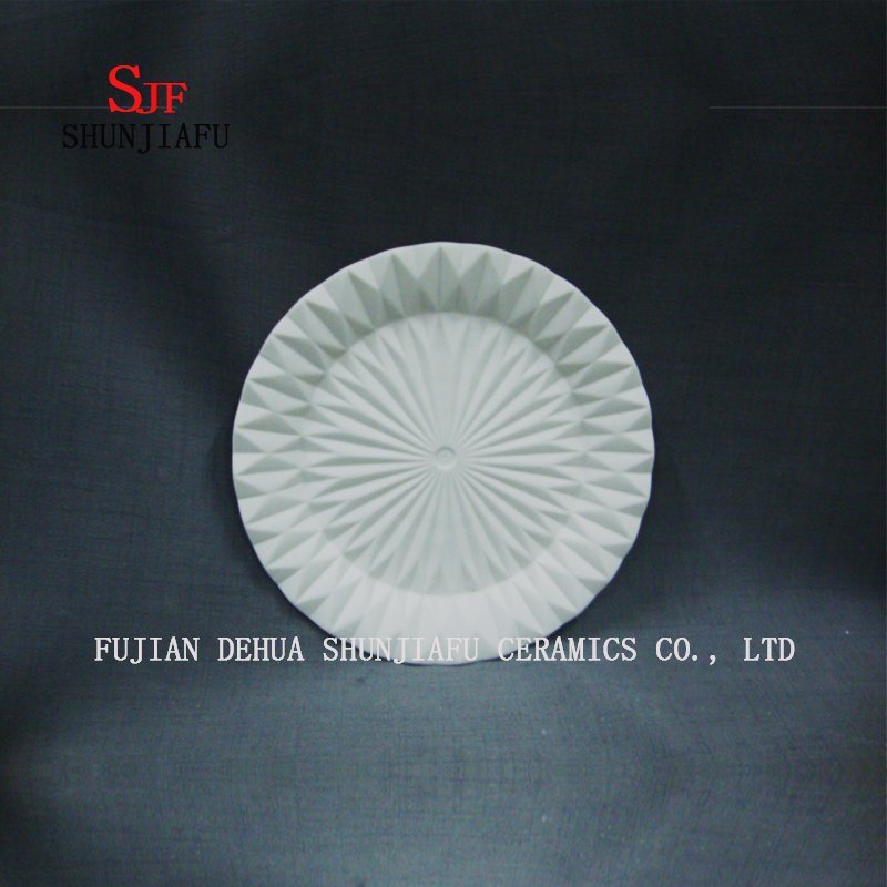 Round Ceramic Disk Tableware Set of 3, Ceramic Disk Dish (L/M/S)