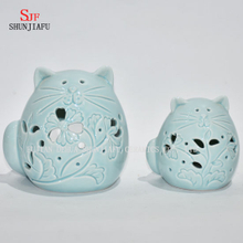 Cat Shape Ceramic Candle Holders/Salt and Pepper Shakers/Gift