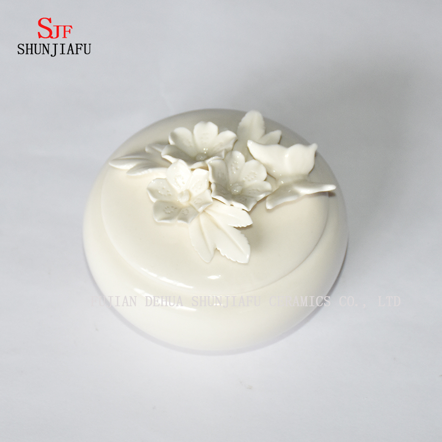 High-Grade White Porcelain Jewelry Box - Gift-Christmas