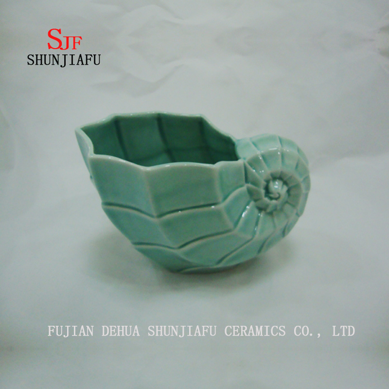 Multi-Function Conch Shape Table Ceramic Vase for Flower