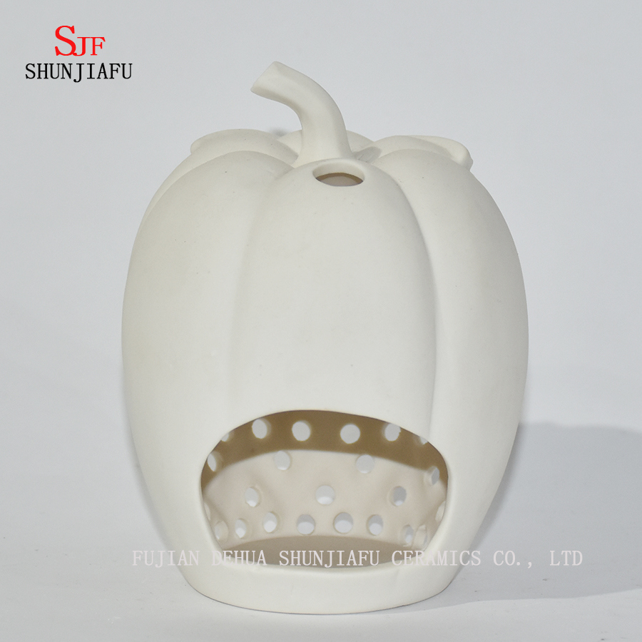 Pumpkin Shape Ceramic Candle Holders Halloween/Christmas
