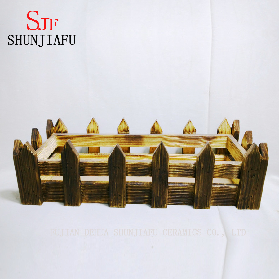 Wood Flowerpot Eco-Friendly Wooden Flower Planter for Succulent Plants