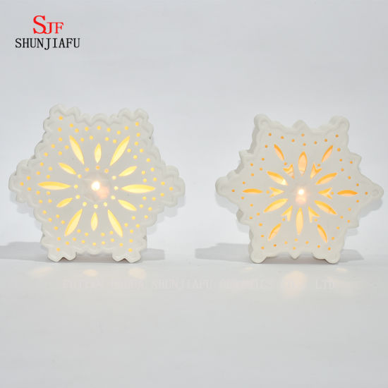 LED Ceramic Candle Stand / Christmas Gift/Halloween