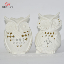 Owls Shape Ceramic Candle Holders/D