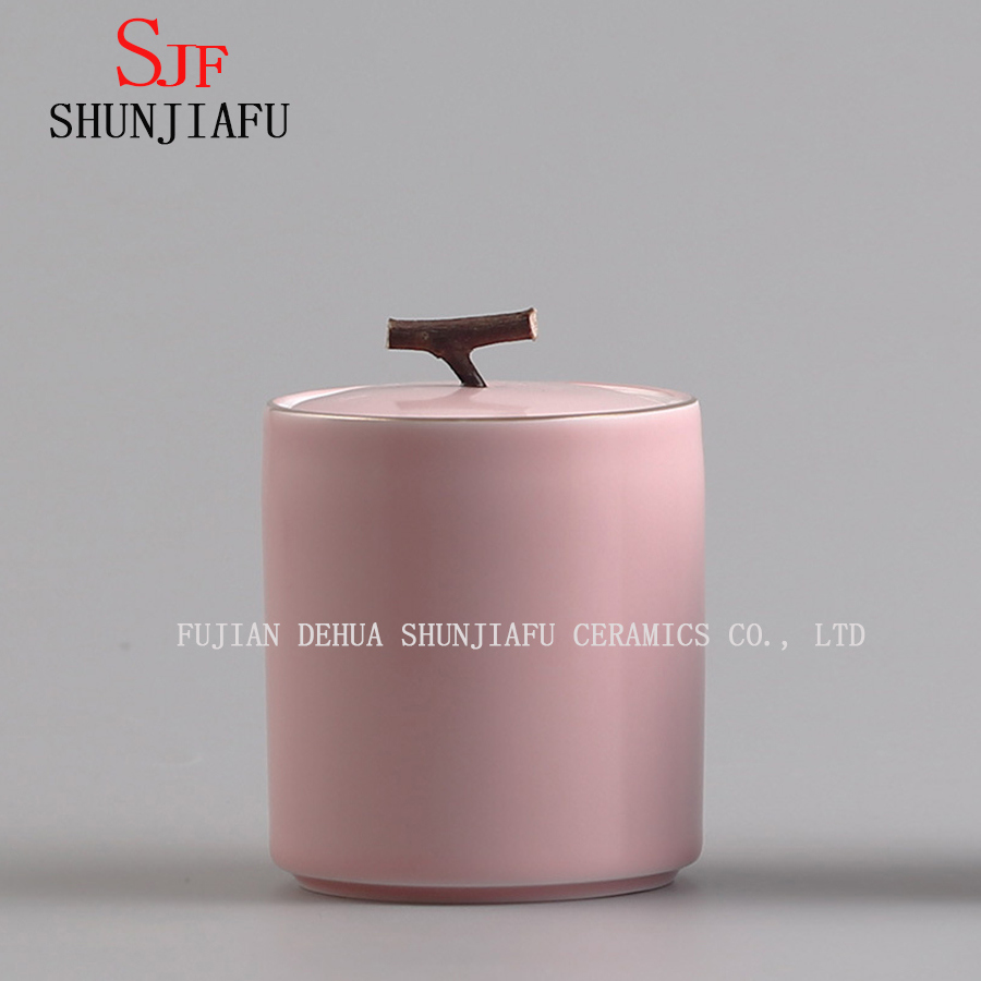 Tea Caddy Green Tea Pot Storage Canister Ceramic Tea Jar Box